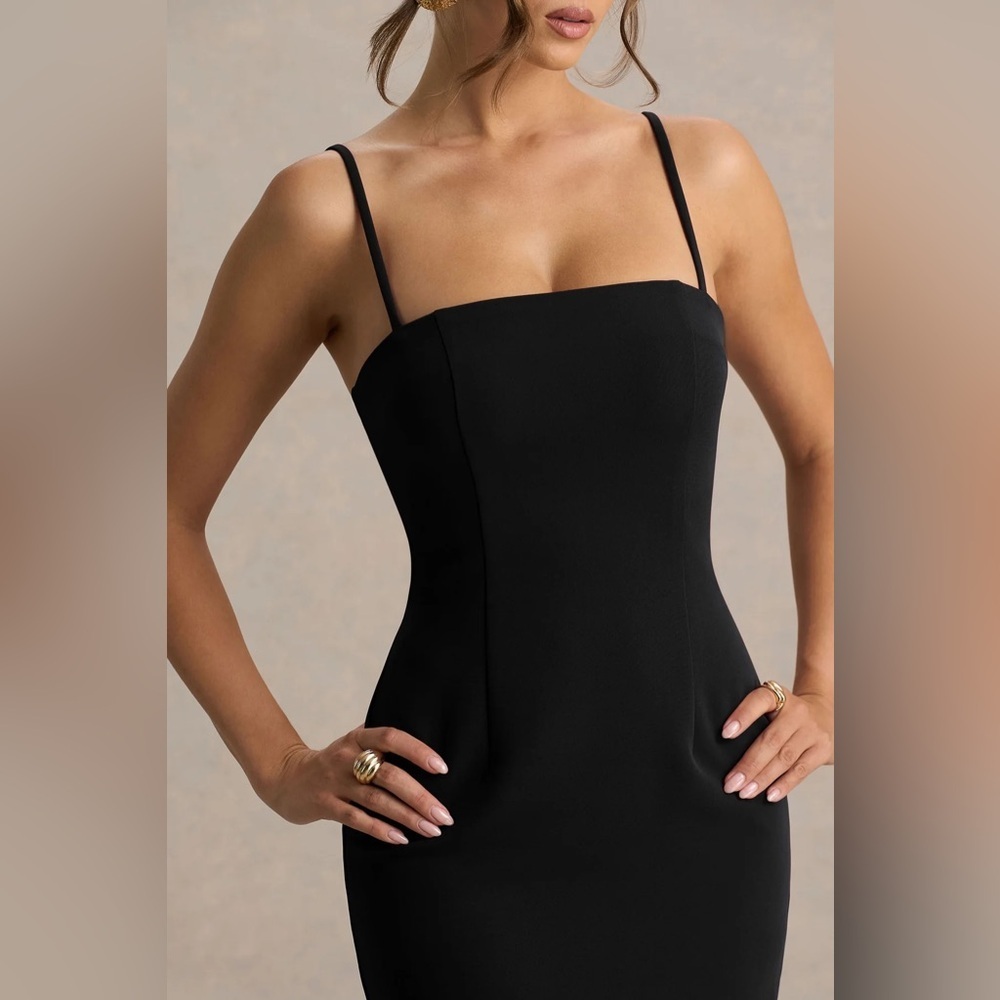 Leith Black slit Strappy Dress size XS